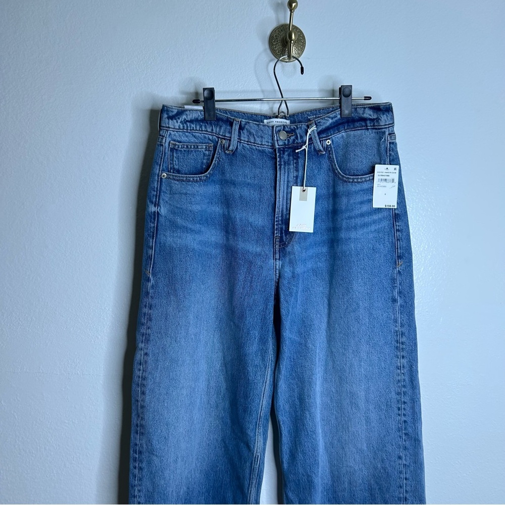 NWT Good American Good Standard Baggy Straight Leg Slouchy Jean 100% Cotton 6/28 - Picture 5 of 16
